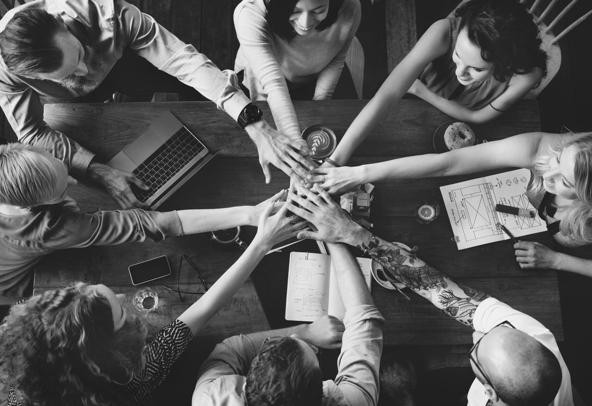 Equipo de trabajo reunido